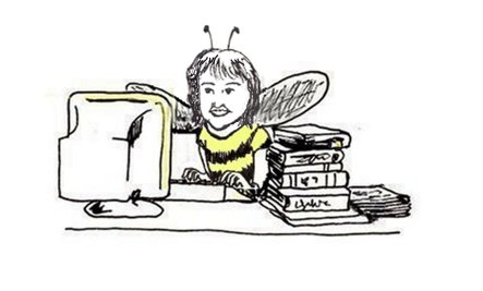 busy bee, illustration, portrait